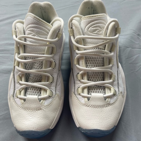 Reebok Question Mid Retro 2021 White Blue Allen Iverson Men’s 9.5 (no box) - Picture 1 of 8